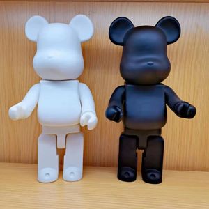 2st 28cm 400% Bearbrick Diy Paint Medicom Trendy Toys Building Blocks Bear Trend Doll Handgjorda modellprydnader