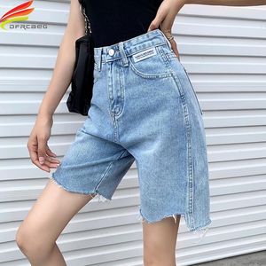Юбки плюс размер женские джинсовые шорты 2021 Летние шорты джинсы с карманами уличная одежда наполовину длиной синие рыхлые бермудские шорты для женщин