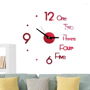 Wall Clocks 3D Clock Acrylic Mute DIY Frameless Creative Fashion Decoration Sticker Decorative