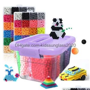 Puzzles Puzzles DIY Magic Aqua Tierformen Handherstellung 3D Perlenkette Puzzle Neue Kinder Lernspielzeug für Kinder Zauber Auffüllen B