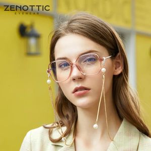 Zenottic zincir yular asılı boyun assız bardaklar anti -mavi ışık optik miyopi çerçeve bilgisayar oyun gözlükleri gözlük 240103