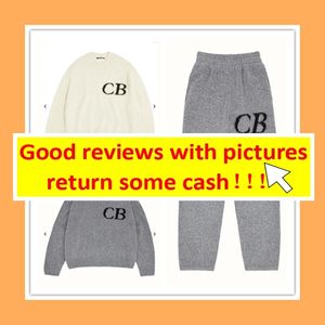 Cole Buxton Knit Classic Scrawled Slogan Jacquard Cole Buxton Sweater Sweater Men Women Best Quality Crewneck CB Sweatshirts Pullovers Blue X13