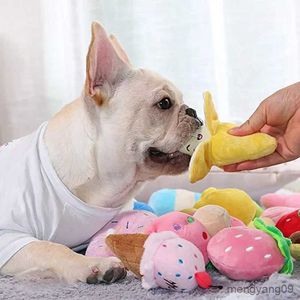 Dog Toys Tuggar Valphund Plush Squeaky Toys For Small Medium Dogs Bone Aggressiva tuggare för Pet Cat Products Valp Tillbehör