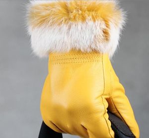 Fashiongloves fur fringed 5 fingure glove skin gloves LEATHER GLOVES 12pairslot4291228