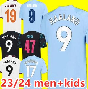 23 24 24 koszulki piłkarskie Haaland Grealish Sterling Mans Cities Mahrez Fan Player Wersja de Bruyne Foden 2023 2024 Football Tops koszulka