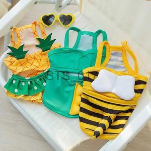 Abbigliamento Abbigliamento per cani Costume da bagno ape ananas Vestito Abbigliamento per cani da compagnia Abbigliamento bikini Cani Super piccolo Chihuahua carino Stampa Costume da bagno estivo Cane