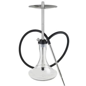 Stainless Steel Hookah Set Soft Smoke Shisha with Silicone Hose Metal Tray Narguile Sheesha Chicha Cachimbas 240104