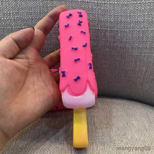 Dog Toys Chews Cleaning Teeth Dog Chewing Toy Ice Cream Squeak Rubber Pet Dog Puppy Playing Pet Toy for Dogs Squeaker Dogs Squeaky Sound Toys