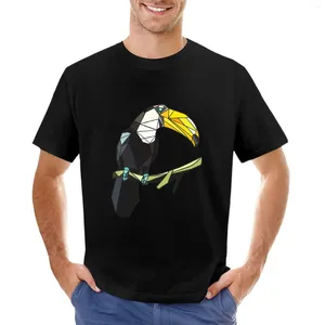 Erkekler Polos Toucan T-Shirt Grafik Tişörtleri Erkekler İçin Siyah Tişörtler