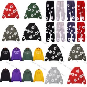 Designer Hoodie deninn Readymade vintage foam kapok Cotton Wreath three-dimensional foam kapok printed graffiti Loose Embroidery Letter Foam printed set