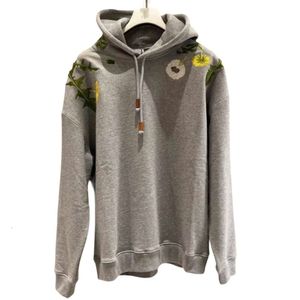 Loewee Hoodie Designer Moda Masculina Moletons Outono Novo Produto Indústria Pesada Bordado Dandelion Flower Pattern Casual Solto Com Capuz Querida Tendência