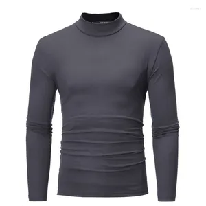 Herrenanzüge A3377 Jodimitty Winter Warm Halbhoher Kragen Mode Thermo-Unterwäsche Männer Mock Neck Basic T-Shirt Bluse Pullover Langarm