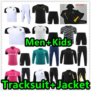 23 24 juventus tracksuit choccer coureys 22 2023 2024 MILIK DI MARIA VLAHOVIC KEAN POGBA Chiesa McKennie Locatelli Jersey Kits Men Kids 999