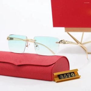 Sunglasses Cool French Vintage 3570 Designer Sexy Cat-eye Glasses Oval Protection Driving Women's Men's