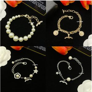 24 Luxury Designer Jewelry Designer Bracelet Pearl Star Pendant Letter Pendant Trendy and Minimalist Channel Bracelet for Men and Women Valentines Day Gifts