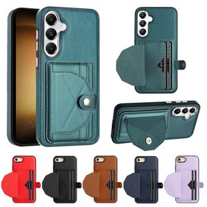 A05S Cases For Samsung S24 Plus S24 Ultra A05 A15 A25 A24 Galaxy S23 FE ID Card Slot Pack Wallet Leather Cases Credit ID Slot Pocket Flip Cover Shockproof Holder Pouch