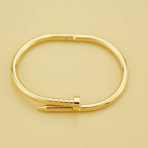 Designer Screw Bangle Bracelet Nails Love Fashion Luxury Jewelrys Carer Original Trendy 18K Gold Diamond for Women Men Nail Bracelets Silver Jewelry Bracelet 7S7E