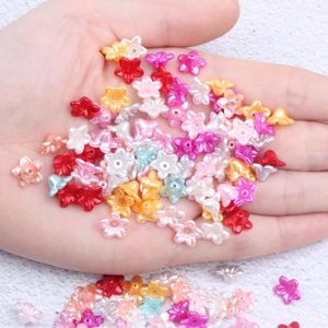 Decorazioni per nail art Mezza perla a forma di fiore Colori misti Bianco Avorio Colore Perle imitazione Flatback Ottimo per abiti da sposa artigianali