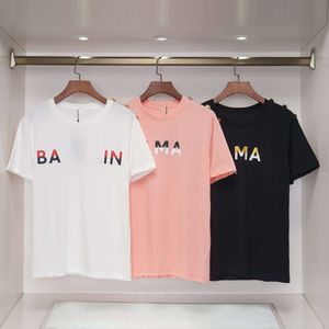 summer T shirt designer t shirts mens womens fashion gradient color collision letter printing graphic tee casual loose unisex short sleeve top high street cotton Tee