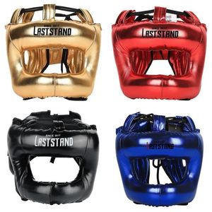 Equipaggiamento protettivo Trave trasversale Protezione per la testa chiusa Ponte del naso Casco da boxe da combattimento MMA Copertura completa per attrezzatura da allenamento