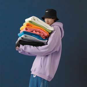 Erkekler Kadın Gündelik Kapüşonlu Sweatshirt Uzun Kollu Külot Katı 18 Renk Hip Hop Sonbahar Kış Koreli Moda Çift Hoodies y2k 240104