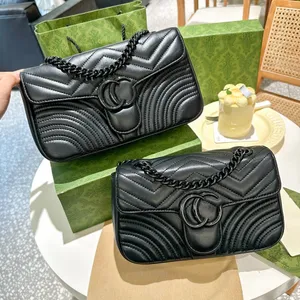 Torebka marmont luksurys designer torba klasyczna klapa skórzana torebka kobiet crossbody łańcuch torba na ramię męska soho disco kamera pochette sprzęgło torby bagietki dhgate