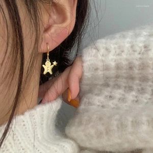 Brincos pendurados gota pingente biscoitos estrela para mulheres moda criativa coreano vintage tendência estudante amizade presente jóias boyulige