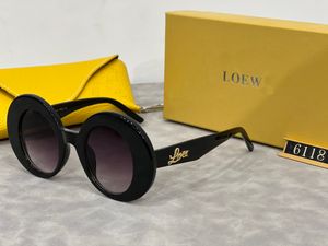 Occhiali da sole Loewee modello classico di design LW40089I occhiali da uomo e da donna occhiali da sole rotondi di lusso dello stesso stile in acetato