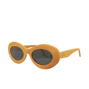 Kadın Güneş Gözlüğü Tasarımcı LW 2306S Asetat Büyük Çerçeve Lens Çerçevesi Marka Brand Koruyucu Maske Sarı Sürüş Ayna gözlükleri Beyaz Loewee Erkekler Tam Çerçeve Gözlükleri