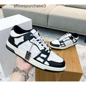 Schuhe, klobige, lässige Designer-Turnschuhe, modische Schuhe, Leder, Herren, Top, Damen, Qualität, atmungsaktiv, niedrige Skel-Sportarten, rotes Knochenbrett, kleine weiße Panda-Farbe