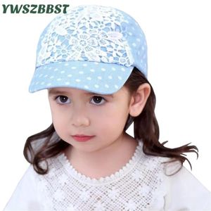 CAPS Fashion Dot Lace Mesh Baby Baseball Hat Light Blue Cowboy Children's Hat For Girls Caps Spring Autumn Girls Caps