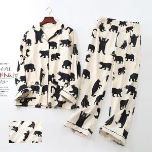 BZEL PAJAMAS WOMEN KAWAII CARTOONPAJAMAS 100％BRISHED COTTON MEMALE COTE NIGHT SUTE LEST SLEEVE SLEAKWEAR BIG YARD S-L 240104