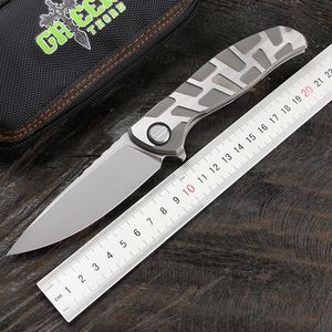 Coltello pieghevole Green Thorn F95T CD Materiale lama VG10 Manico in lega di titanio Pesca da campeggio esterna Strumento pratico EDC portatile