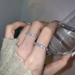 Anello d'amore di Diamond Purple, Instagram di nicchia, Accocking delicato con il migliore amico, due anelli di apertura regolabili, anello di dito indice, minimalista