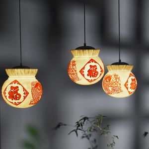 The product can be customized. Restaurant chandelier tearoom B B Chinese style living room folk art creative in 240104
