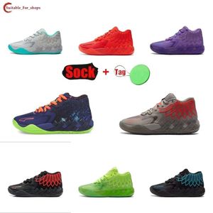 Lamelo Ball MB.01 Rick Morty Kids Basketball Shoes Store 남자 여자 Queen City Black Red Grey Sport Shoe Trainner 운동화