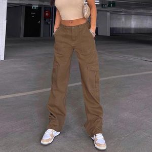 Jeans baggy cintura alta mulher 90s streetwear calças de carga reta casual mãe namorado perna larga calças jeans capri 2023