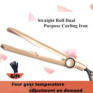 Alisadores de cabelo modelador alisador 2 em 1 espiral onda curling ferro alisadores de cabelo profissional moda ferramentas estilo 2022 novo