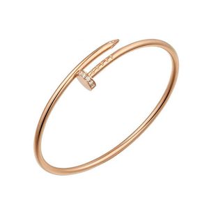 Designer Vite Bracciale rigido Chiodi Amore Moda Gioielli di lusso Carer Originale Trendy Oro 18 carati Diamante per donna Uomo Bracciali per unghie Bracciale gioielli in argento 6KKV