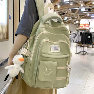 Women Nylon Laptop Cute Men Waterproof Travel School Bag Ladies Student Girl Boy Book Male Female College Backpack Trendy 240103