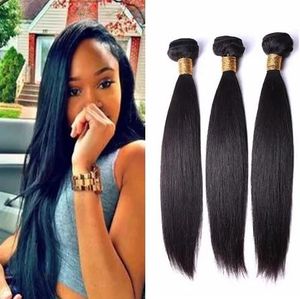 Wefts 9A Peruvian Virgin Hair Straight Unprocessed Human Hair Bundles Weft Weaves