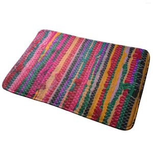 Tappeti bella tessitura messicana zerbino per porta d'ingresso tappeto da bagno modello forte colori calartnz talento tradizionale
