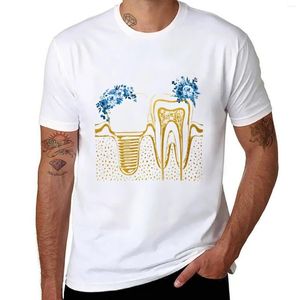 Herrtankstoppar mänskliga tänder och tandimplantat t-shirt anime plus storlek t skjortor svettar män