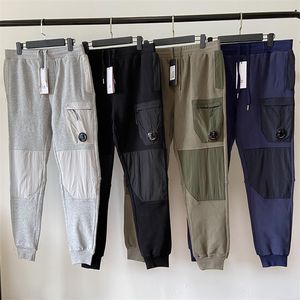 Diagonal Fleece Mixed Utility Men Pants Thickened And Plush High-End Patch pants One Lens Pocket Casual Outdoor Male cp Tactical Trousers