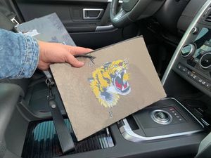 10A Qualitäts-Handtasche, Reise-Kulturbeutel, Handtasche mit Krokodilmuster, Schutz, Make-up-Clutch, Damen-Leder, wasserdichte Kosmetiktasche, Herren-Kaffee, mit Tiger-Staubbeutel