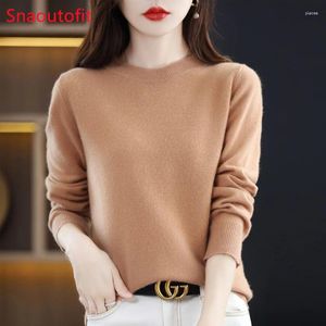 Women's Sweaters Spring And Autumn Bargain Price Pure Wool Knitted Cashmere Sweater Women Round Neck Loose Large Size Jumper Casual Simple