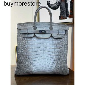 Anpassad Cowhide Bag Hac 50cm Style Handswen Handgjorda toppkvalitet Crocodile Leather Luxury Handbag Handswen äkta väskor stora av UPS BZPN8