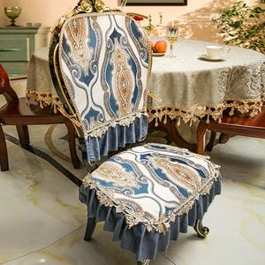 Luxury European Dining Chair Covers Four Seasons Universal Removable Washable Home el Wedding Banquet Decorative Chair Cover 240104