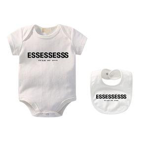 ESS Baby Jumpsuits Clothes Designer Newborn Rompers 2pcs Sets Kids Bodysuit Set Brand Girls Boys Romper New Born Jumpsuit Luxury Overalls CYD24010405-6