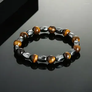 Charm Bracelets Natural Tiger Eye Obsidian Hematite Beads Men For Magnetic Multi-layer Health Protection Women Jewelry Pulsera Hombre